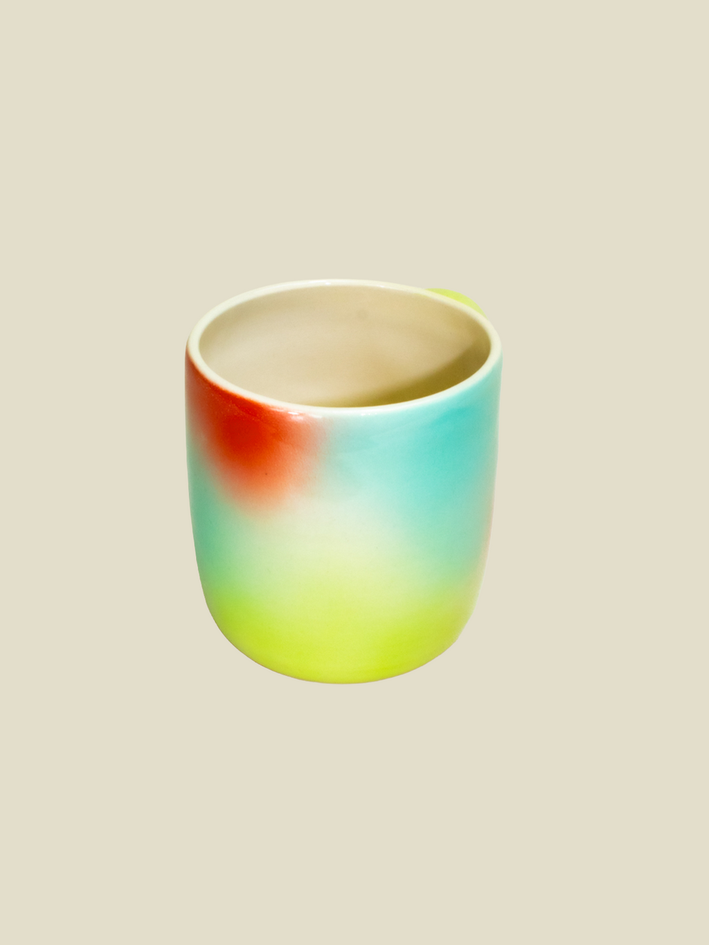 Chunky Handle Mug | Blue, Green & Red