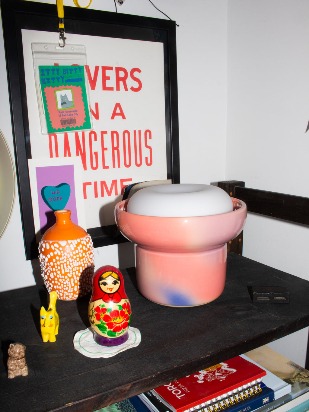 Donut Bowl Lamp | Purple, Pink, Blue