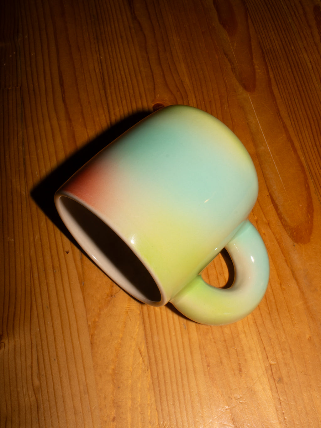 Chunky Handle Mug | Blue, Green & Red