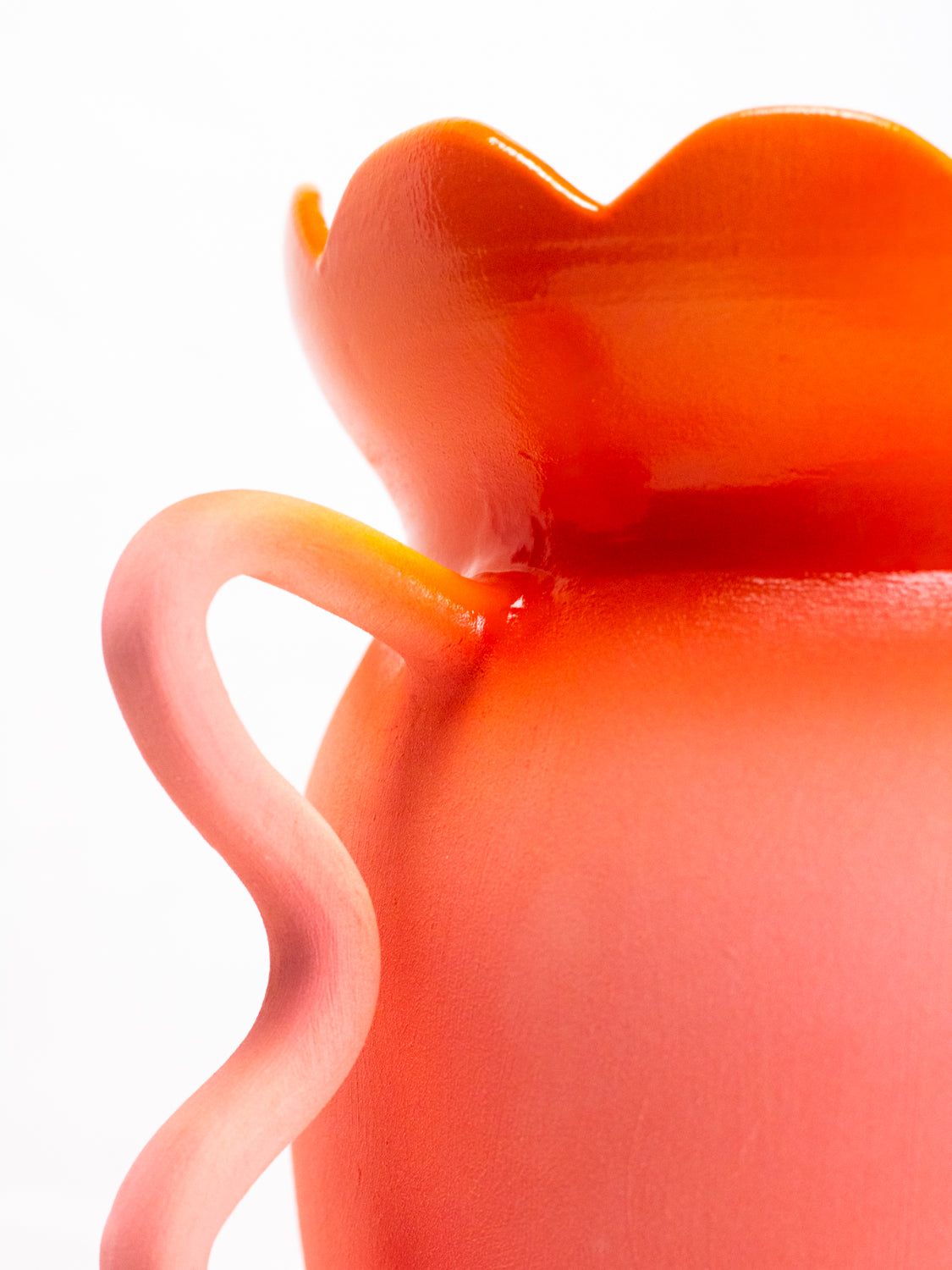 "Clementine Bubble Gum" Vase & Bubble Saucer