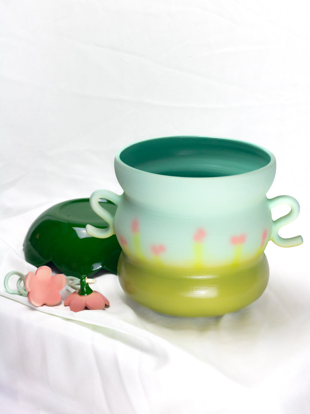 "It's A Whole Look" Vase & Scalloped Saucer