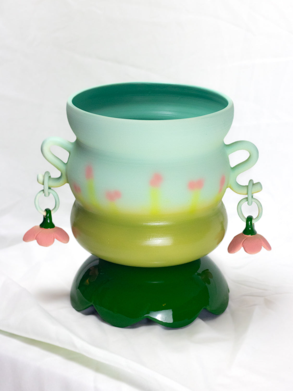 "It's A Whole Look" Vase & Scalloped Saucer